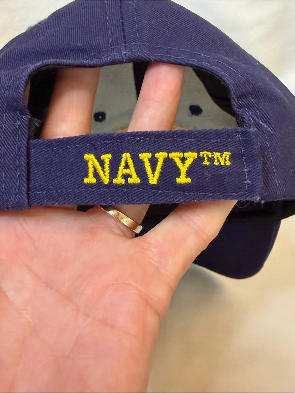 US Navy Veteran Embroidered Blue Adjustable Hat Ball Cap